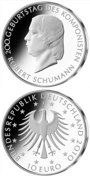200e geboortedag Robert Schumann 10 euro Duitsland 2010 UNC